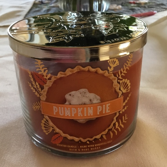 Bath & Body Works Other - Bath & Body Works 3 Wick Scent Pumpkin Pie Candle